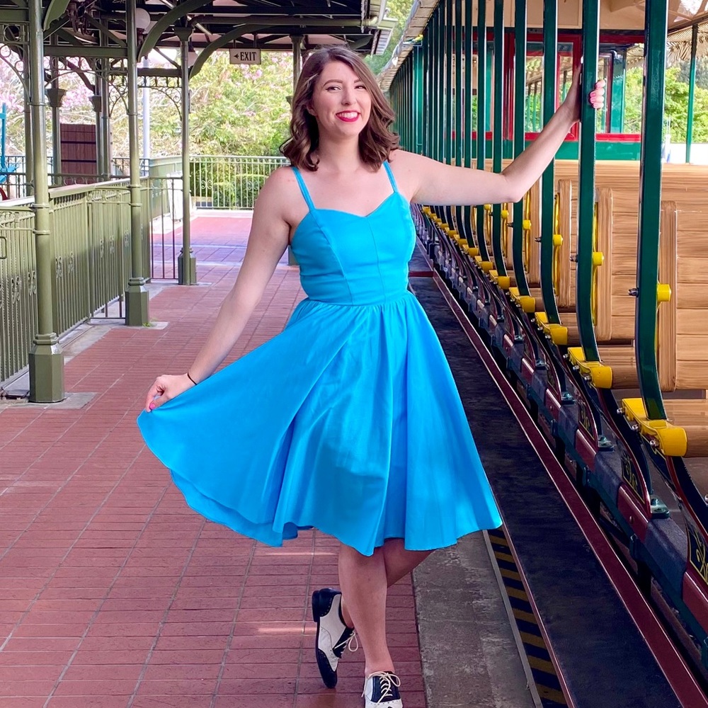 💙 Pinup Girl Clothing Blue Vintage Audrey Dress 💙